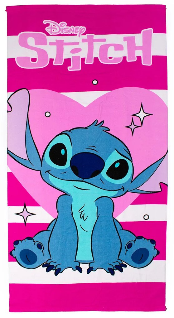 Παιδική Πετσέτα Θαλάσσης Microfiber (70x140) Dimcol Lilo &amp; Stitch 87 Fuchsia