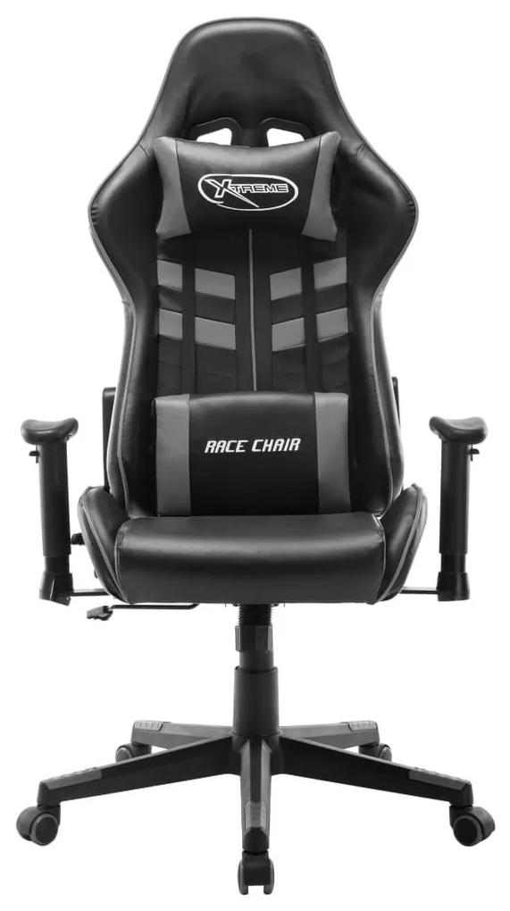 Καρέκλα Gaming Μαύρη / Γκρι από Συνθετικό Δέρμα - Πολύχρωμο