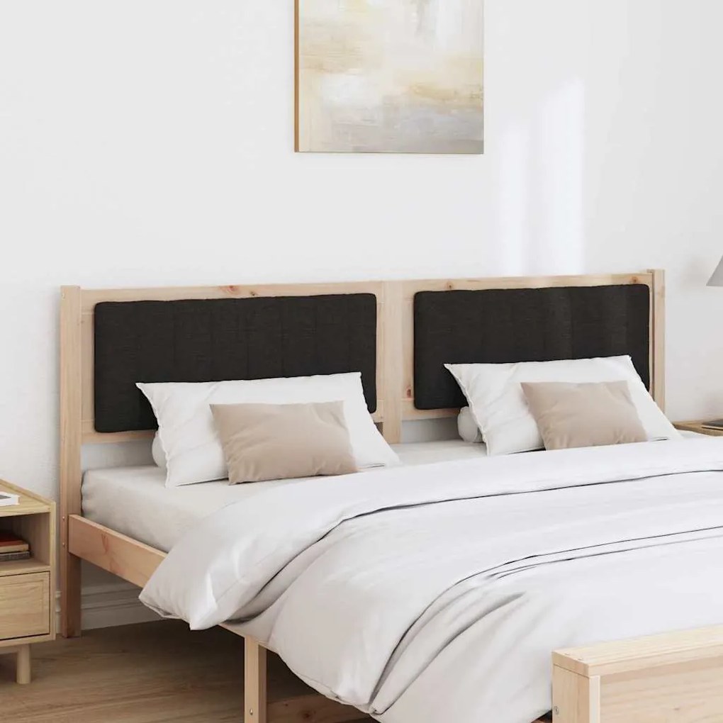 vidaXL Ταπετσαρισμένο κεφαλάρι Καφέ 180 cm Στερεά ξυλεία πεύκου