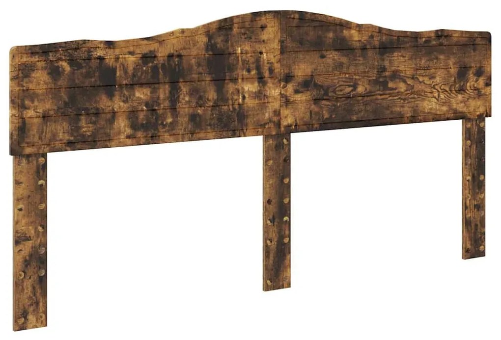 vidaXL Κεφαλάρι με κεφαλάρι Καπνιστό Δρύς 180 cm Επεξεργασμένο ξύλο