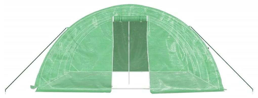 Θερμοκήπιο Πράσινο 20 μ² 5 x 4 x 2,3 μ. με Ατσάλινο Πλαίσιο - Πράσινο