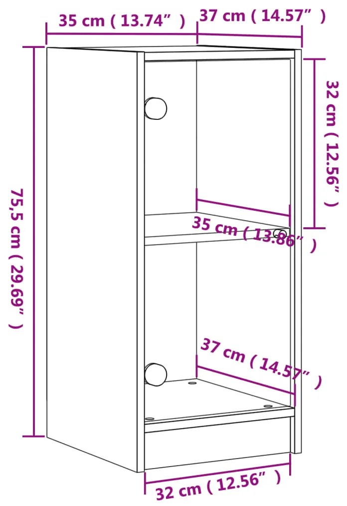 ΒΟΗΘΗΤΙΚΟ ΝΤΟΥΛΑΠΙ ΓΚΡΙ ΣΚΥΡΟΔ. 35X37X75,5 ΕΚ. ΓΥΑΛΙΝΕΣ ΠΟΡΤΕΣ 836402