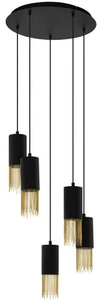 Φωτιστικό Οροφής 39661 Counuzulus E27/5 Black-Brass Eglo Metal