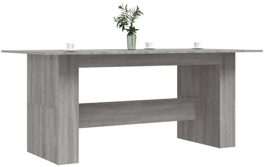 vidaXL Τραπεζαρία Γκρι Sonoma 180 x 90 x 76 εκ. από Επεξεργασμένο Ξύλο