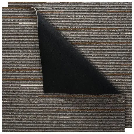 VEVOR Carpet Tiles Reusable 610x610 mm, 24 PCS Modular Carpet Square Rug, Commercial Floor Soft Padded for Seamless Cover 8.9㎡, Easy DIY Replacement for Living Room Bedroom Office Indoor, Dark Brown