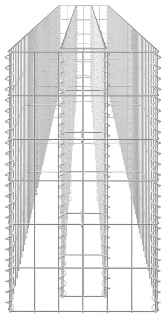 vidaXL Συρματοκιβώτιο-Γλάστρα Υπερυψωμένη 360x30x60 εκ. Γαλβ. Χάλυβας