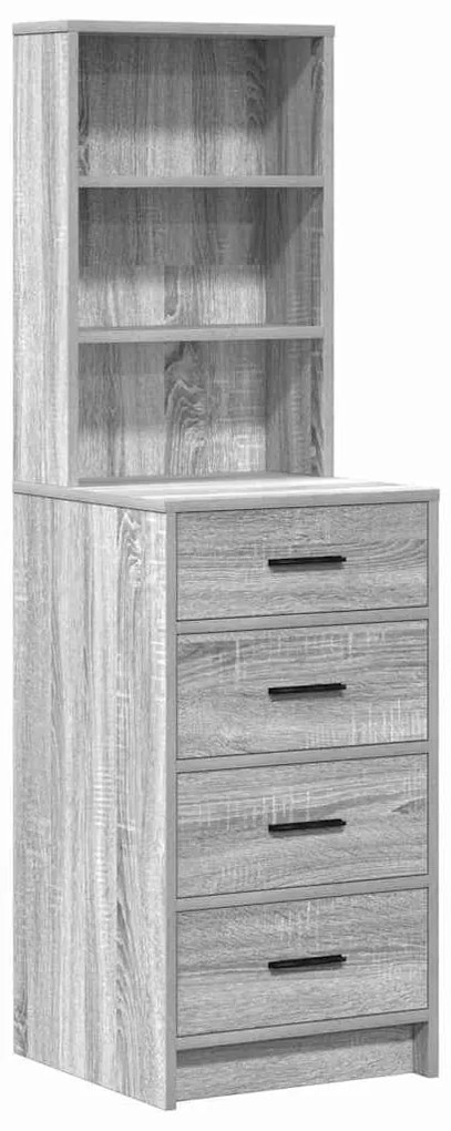 vidaXL Τραπέζι περιποίησης με συρτάρι 3 pcs Γκρι 40 x 41 x 135 εκ.