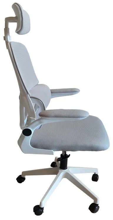 Καρέκλα γραφείου Recko ύφασμα mesh σε γκρι απόχρωση 56x62x116-125εκ 56x62x125 εκ.