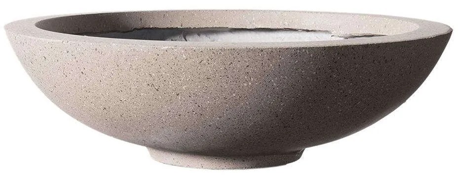 Κασπώ Πήλινο Οβάλ Terazzo M B-4150-8 60x60x19cm Grey Supergreens Clay