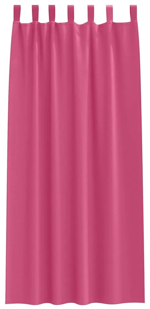 vidaXL Κουρτίνες με κουρτίνες 2 pcs Φωτεινό Ροζ 245x140εκ. Πολυεστέρας
