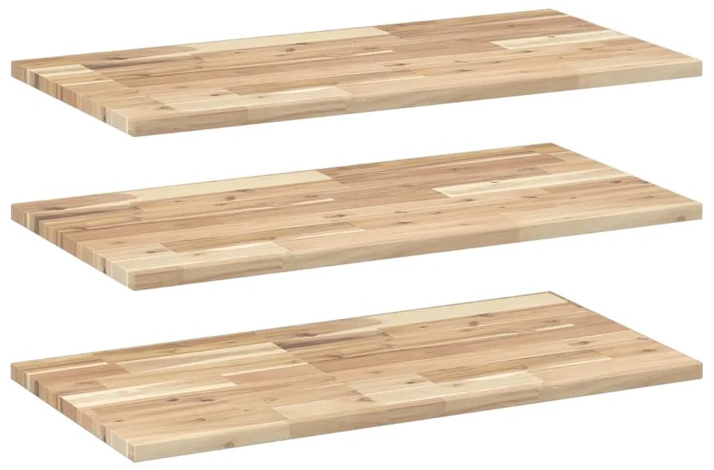 vidaXL Ράφια Κρεμαστά 3 Τεμ. 60x40x2εκ. Ακατέργαστο Μασίφ Ξύλο Ακακίας