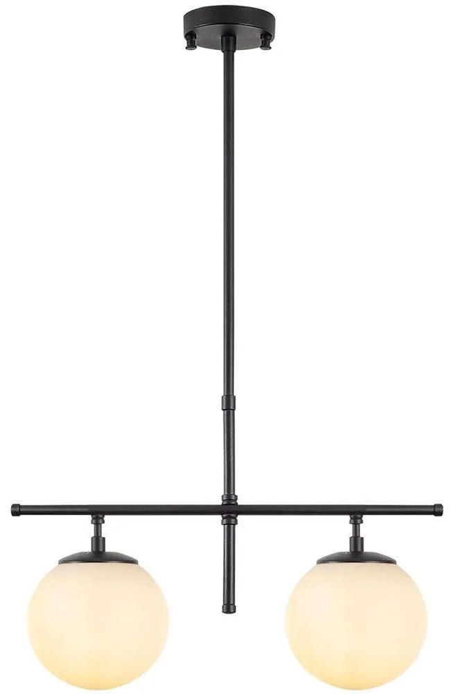 Φωτιστικό Οροφής Roe 942FLG1230 52x15x76cm 2xE14 40W Black-White Opviq
