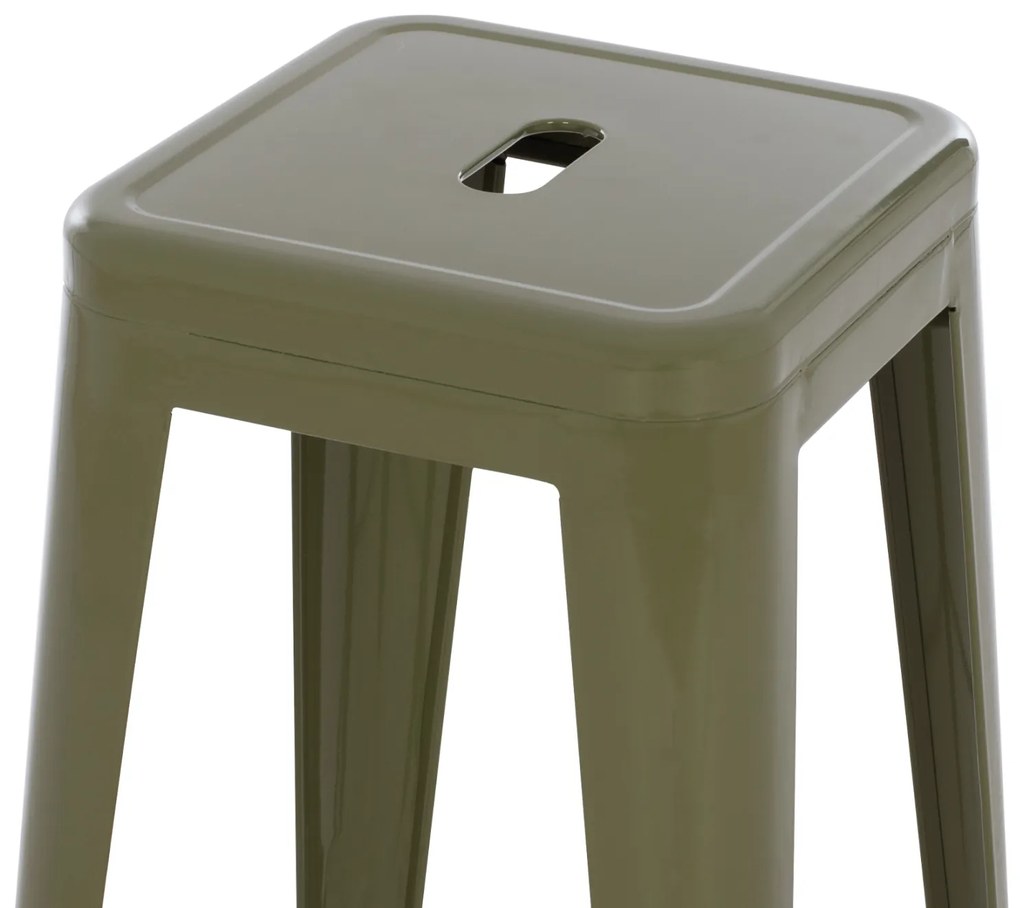 ΣΚΑΜΠΟ ΜΠΑΡ ΜΕΤΑΛΛΙΚΟ MELITA-PRO HM8642.43 ΣΕ DARK OLIVE 43x43x78Υεκ. (1 Τεμμάχια)