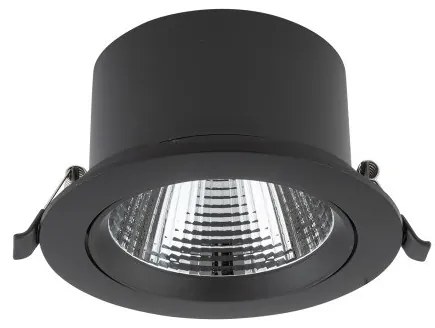 Χωνευτό Φωτιστικό Οροφής Downlight LED 15W Μαύρο-Ασημί 3000Κ Egina 10557 Nowodvorski 10557 Μαύρο-Ασημί