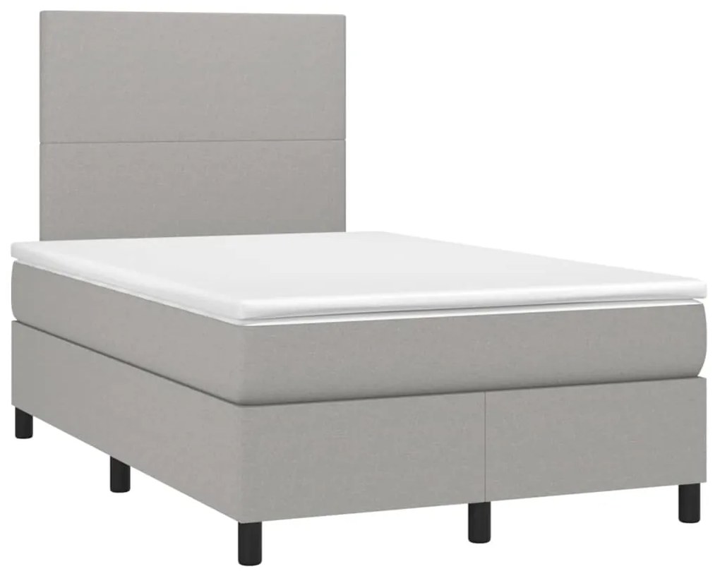 ΚΡΕΒΑΤΙ BOXSPRING ΜΕ ΣΤΡΩΜΑ ΑΝΟΙΧΤΟ ΓΚΡΙ 120X200 ΕΚ. ΥΦΑΣΜΑΤΙΝΟ 3141601