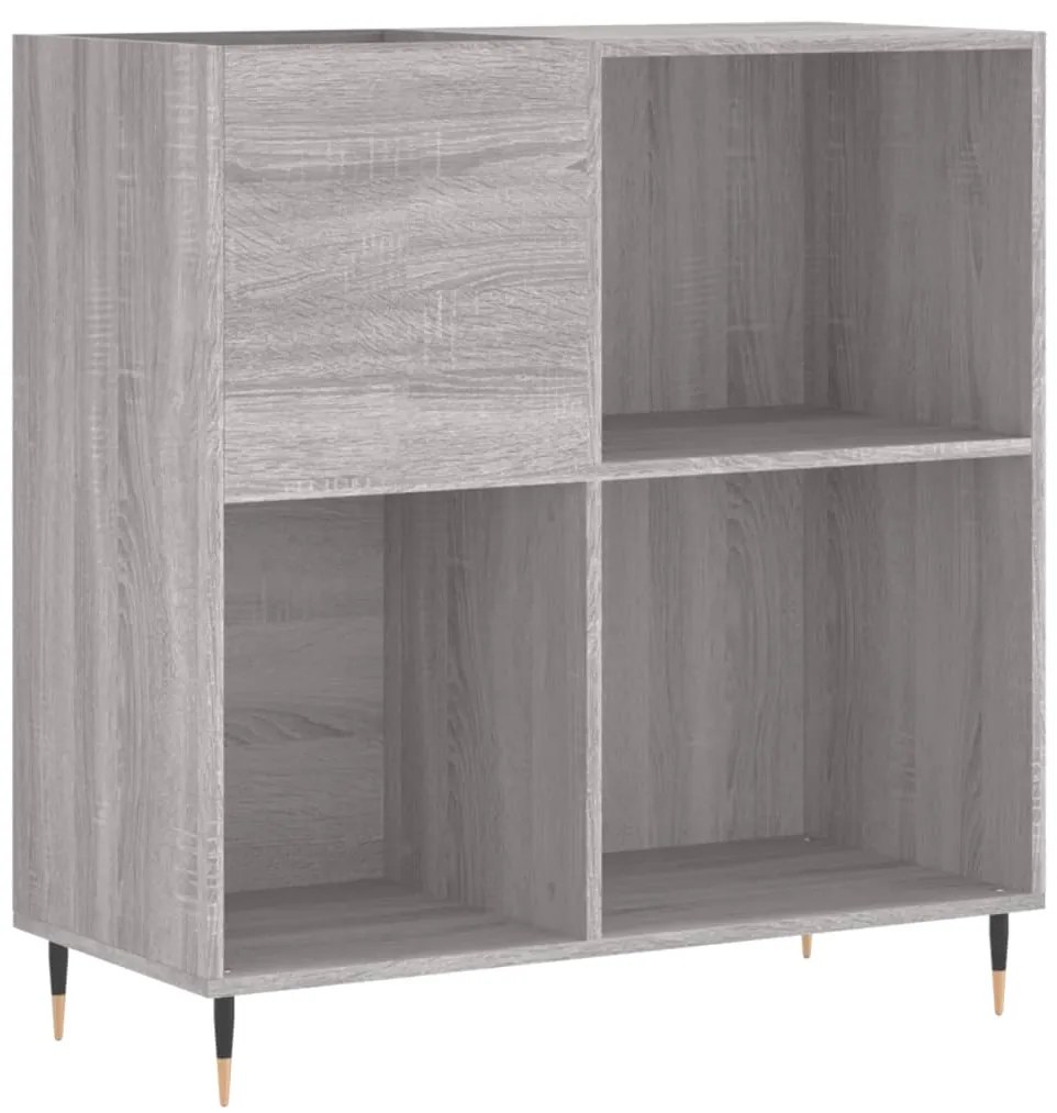 vidaXL Δισκοθήκη Γκρι Sonoma 84,5 x 38 x 89 εκ. από Επεξεργασμένο Ξύλο
