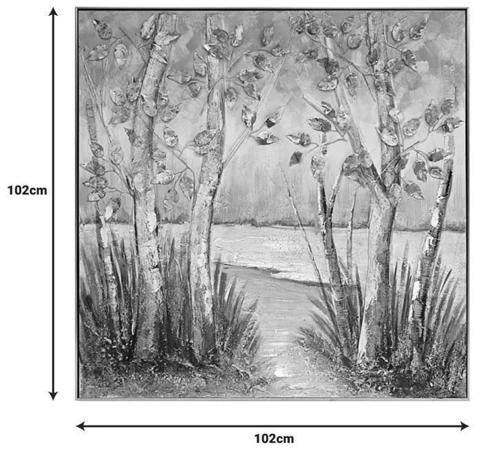 Πίνακας σε καμβά Leambre I Inart 102x4.5x102εκ - 296-000039