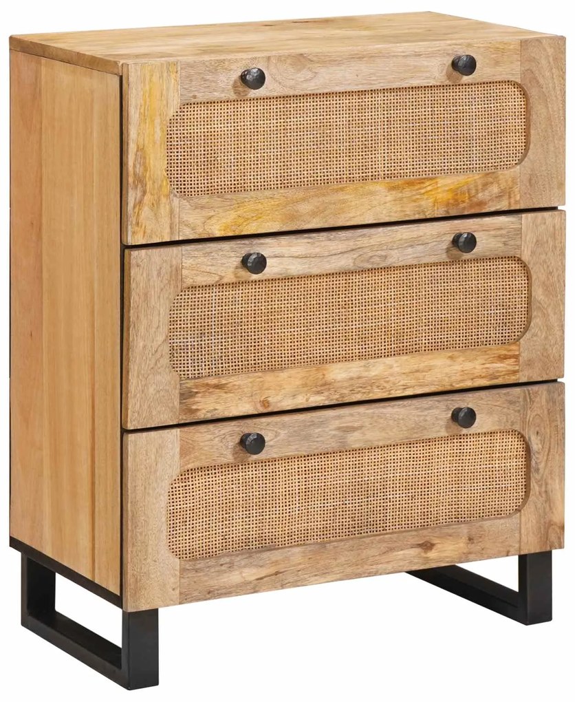 vidaXL Πλαϊνό γραφείο 2 pcs Καφέ 60 x 33 x 75 cm Στερεό ξύλο μάνγκο