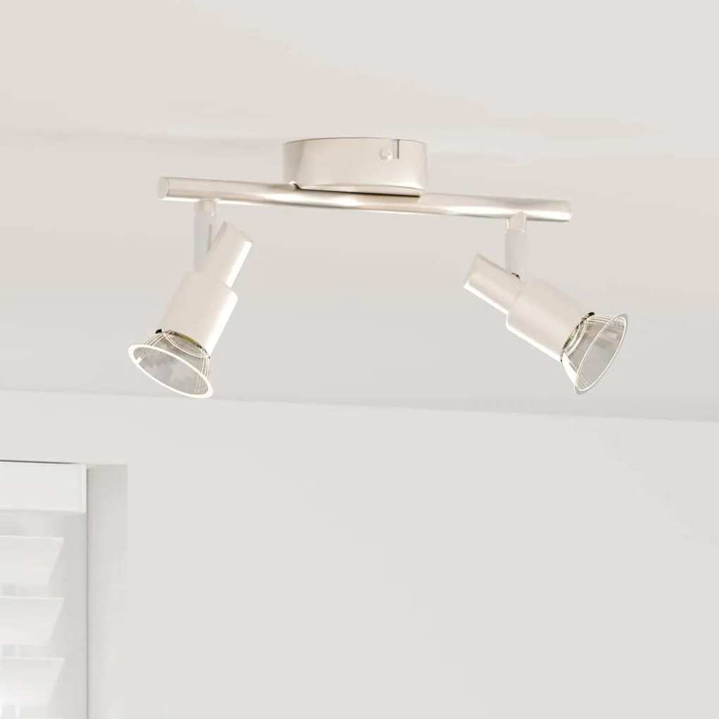vidaXL Σποτ οροφής Βουρτσισμένο Νίκελ 25.5 x 8 x 11 εκ Ατσάλι