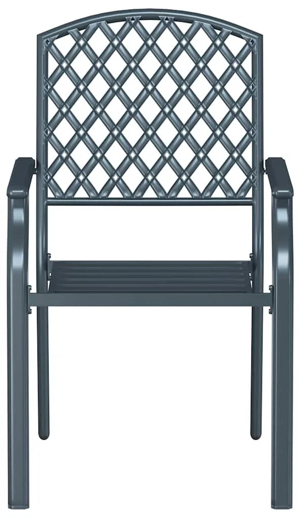 vidaXL Καρέκλα 2 pcs Ανθρακί 56 x 65 x 89εκ Ατσάλι