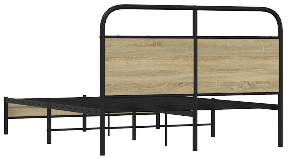 vidaXL Πλαίσιο Κρεβατιού Χωρ. Στρώμα Sonoma Δρυς 140x200εκ. Επ. Ξύλο