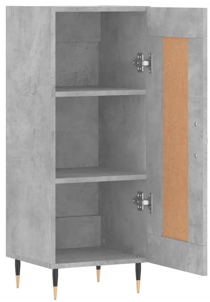 vidaXL Ντουλάπι Γκρι Σκυροδέματος 34,5x34x90 εκ. Επεξεργασμένο Ξύλο