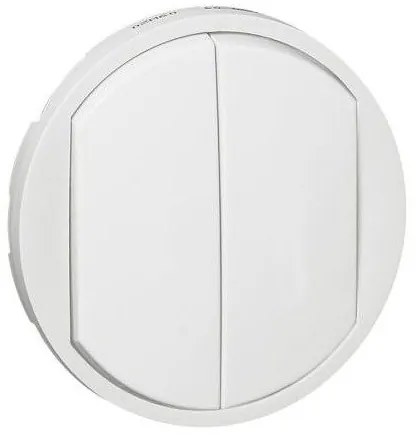 Πλακίδιο Διπλού Διακόπτη White Celiane 068002 Legrand-68002-Λευκό 068002