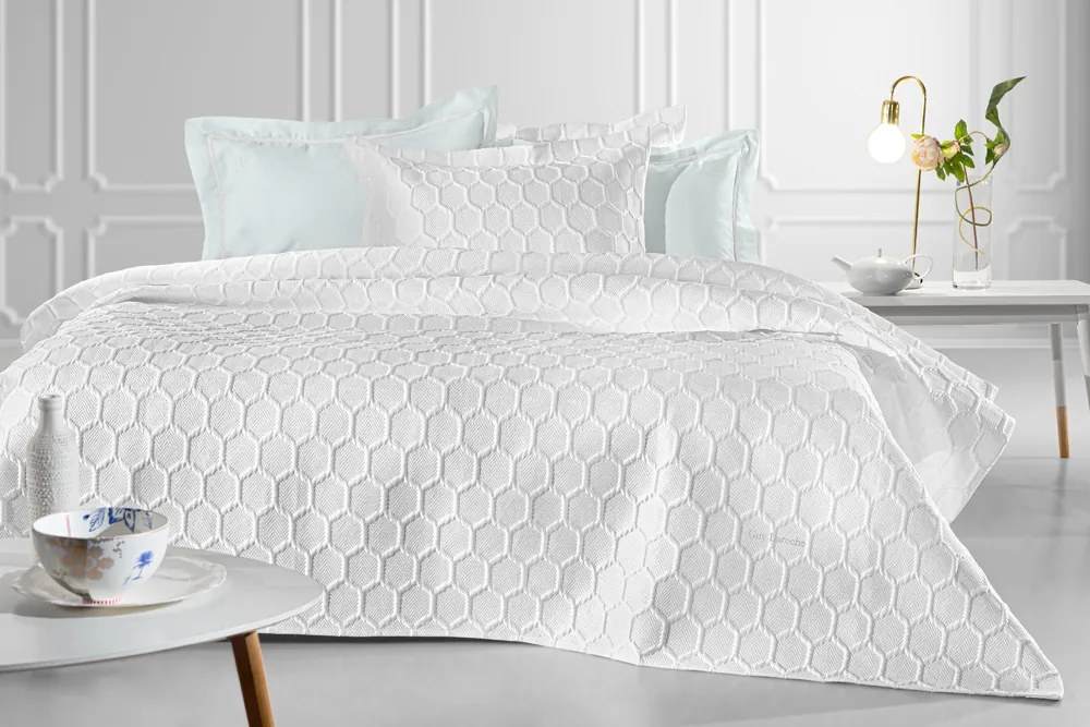 Σετ Κουβερλί Microsatin King Size 250x240εκ. Hive White Guy Laroche