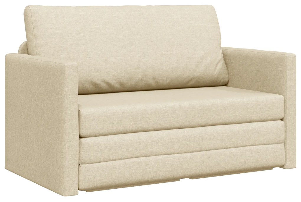 vidaXL Καναπές Κρεβάτι 2 σε 1 Κρεμ 124x71x78 cm Ύφασμα