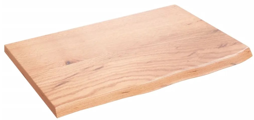 vidaXL Επιφάνεια Τραπεζιού Αν. Καφέ 60x40x2 εκ Επεξ. Μασίφ Ξύλο Δρυός