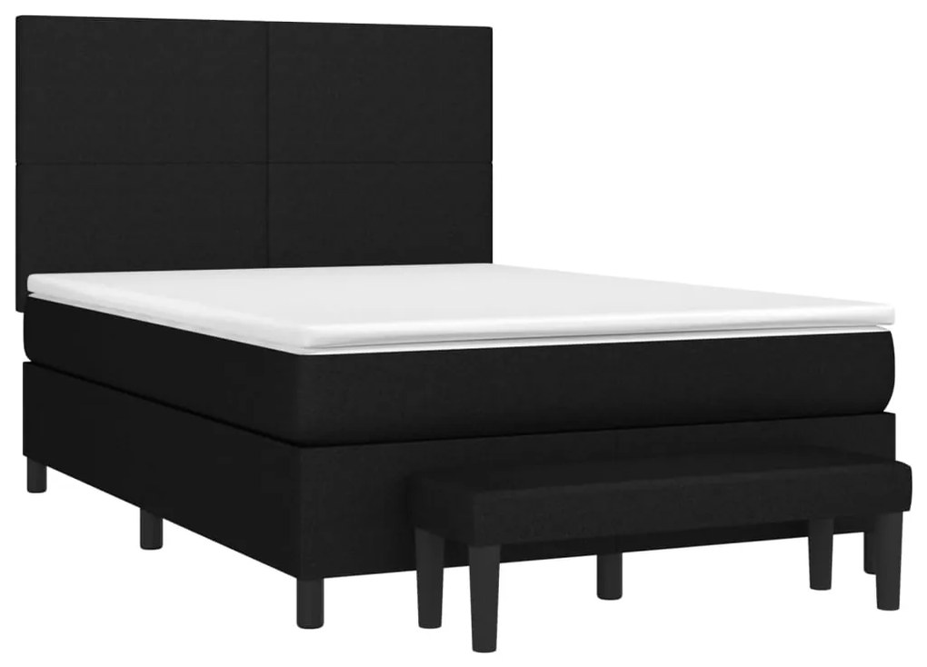 ΚΡΕΒΑΤΙ BOXSPRING ΜΕ ΣΤΡΩΜΑ ΜΑΥΡΟ 140X200 ΕΚ. ΥΦΑΣΜΑΤΙΝΟ 3136439