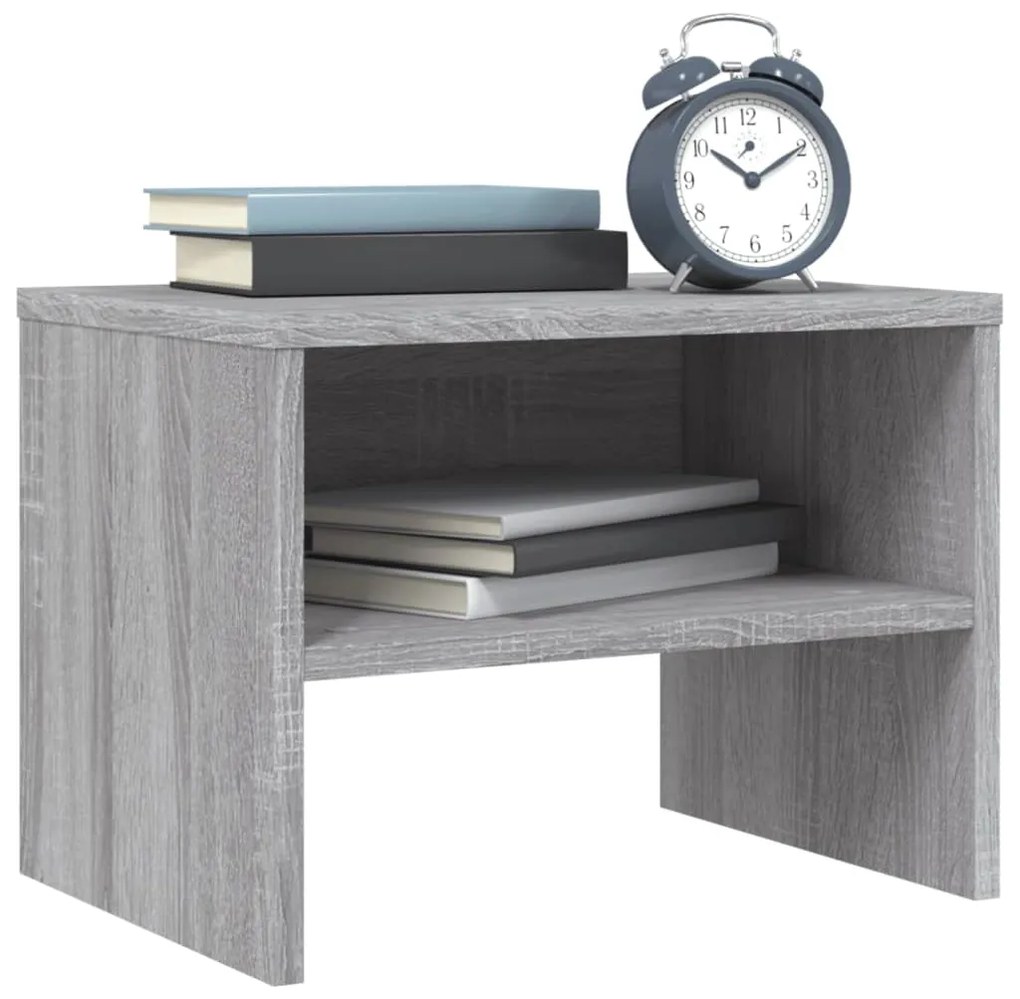 vidaXL Κομοδίνο Γκρι Sonoma 40x30x30 εκ. από Επεξεργασμένο Ξύλο