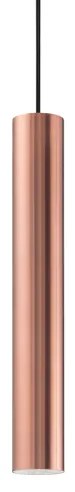 Κρεμαστό φωτιστικό κύλινδρος LOOK SP 1 Φ6 Ideal Lux-141855-Χάλκινο 141855