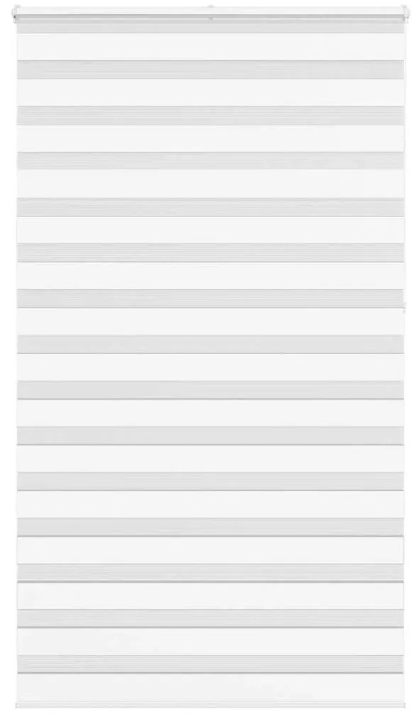 vidaXL Ζέβρα τυφλή Λευκό Πλάτος υφάσματος 130,9 εκ. Πολυεστέρας
