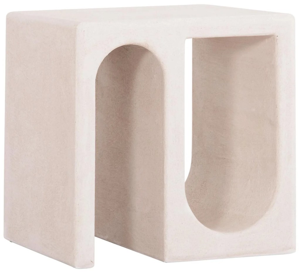 Τραπεζάκι σαλονιού σειρά SANTORINI C18070 MDF σε Υπόλευκο χρώμα 48x38x48,5Υεκ. 48x38x48.5 εκ.