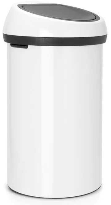 Κάδος BrabantiaTouch 647246, 60 l, Ομαλό και αθόρυβο άνοιγμα, Λευκό