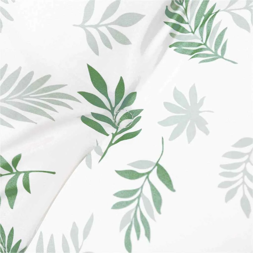 vidaXL Μαξιλάρι Παγκάκι Κήπου Floral Λευκό και πράσινο 180 x 50 x 4 cm