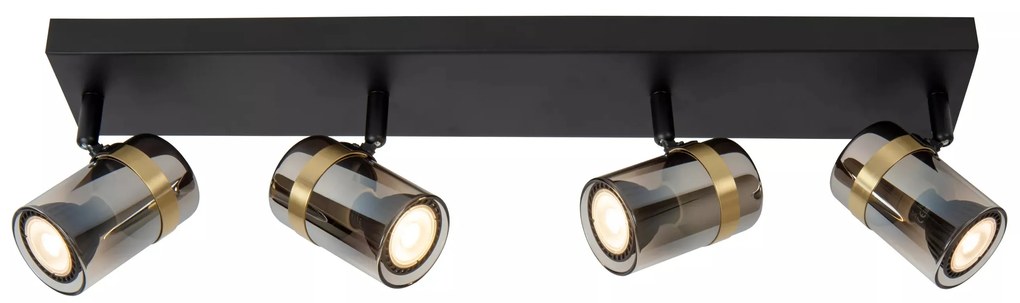 Φωτιστικό Οροφής Lucide 57900-04-65 UPTON Φυμέ (Smoke)|Μαύρο Ματ (Black Mat)