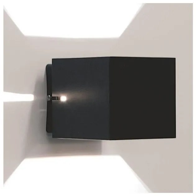 Απλίκα Φωτιστικό Τοίχου 202 Κύβος LIGHTUP-202-BLACK-Μαύρο 202-BLACK
