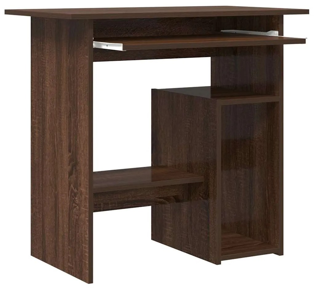 vidaXL Γραφείο Καφέ Δρυς 80x45x74 εκ. από Επεξεργασμένο Ξύλο