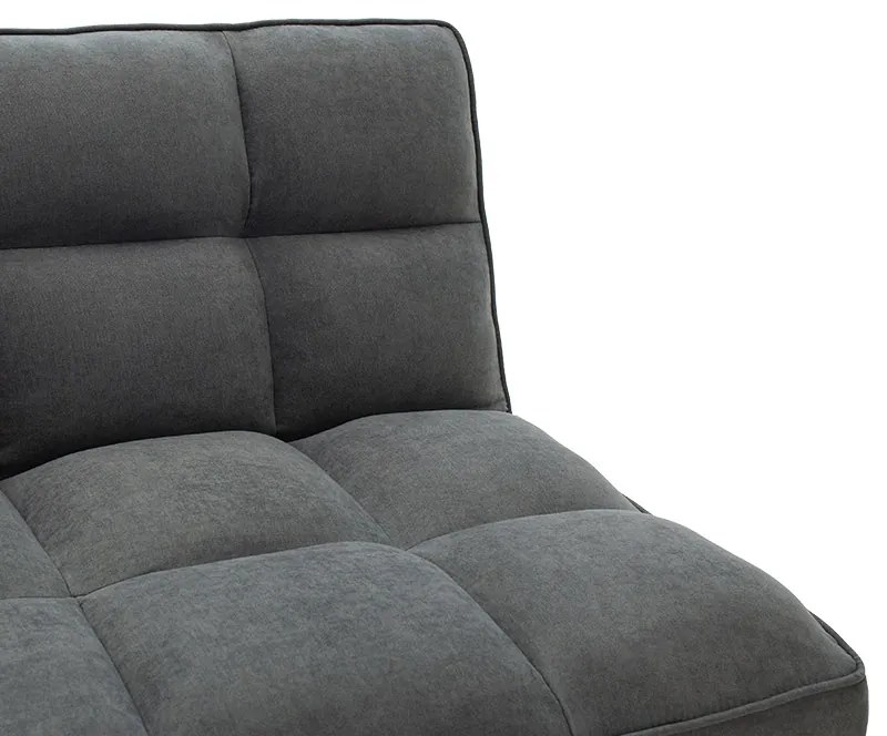 Καναπές-κρεβάτι Rebel pakoworld 3θέσιος με ύφασμα ανθρακί 189x92x82εκ - Ύφασμα - 035-000020