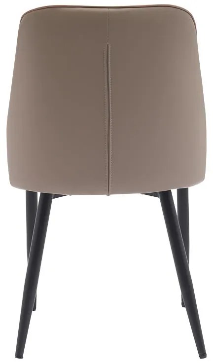 Καρέκλα Onyer καφέ-γκρι pu με πόδι μαύρο μέταλλο 48x60x83εκ 48x60x83 εκ.