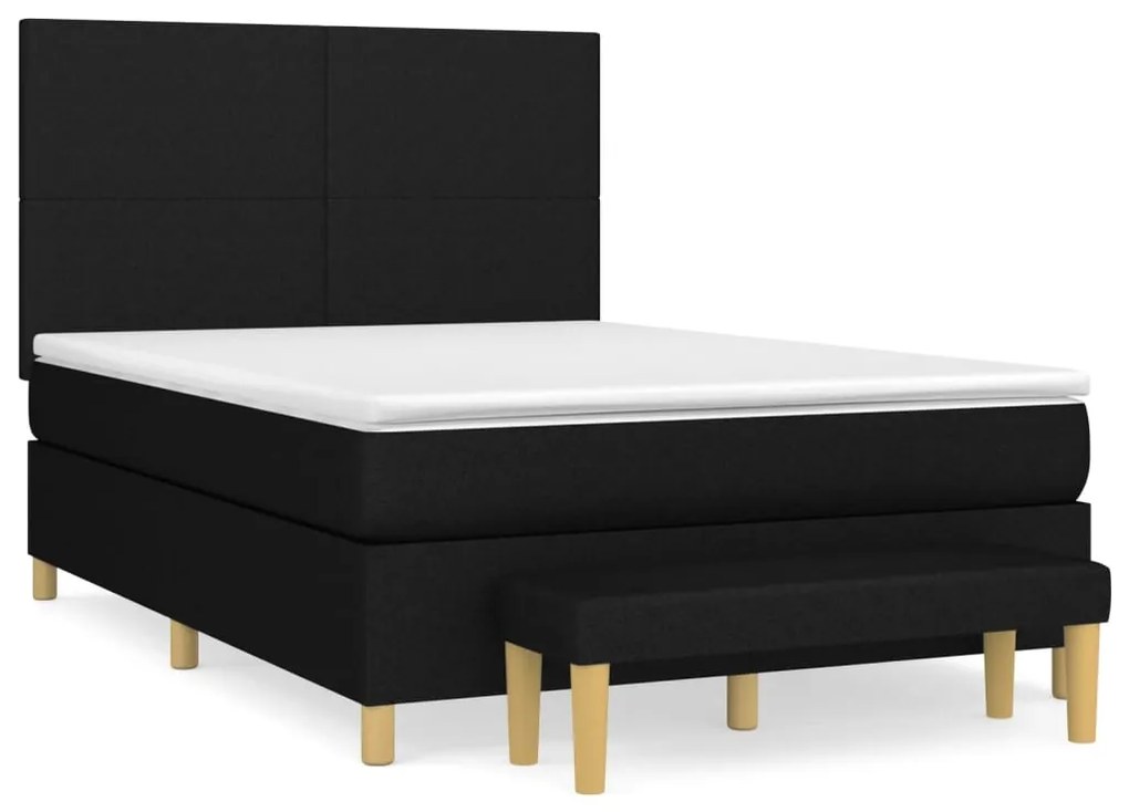 ΚΡΕΒΑΤΙ BOXSPRING ΜΕ ΣΤΡΩΜΑ ΜΑΥΡΟ 140X190 ΕΚ. ΥΦΑΣΜΑΤΙΝΟ 3136991