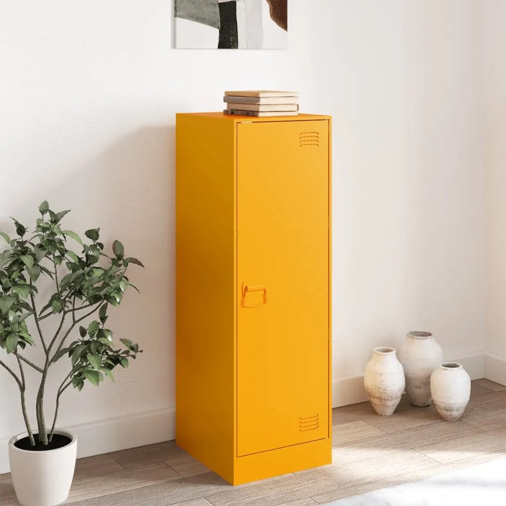 vidaXL Ντουλάπι Μουσταρδί 34,5x39x107 εκ. από Ατσάλι