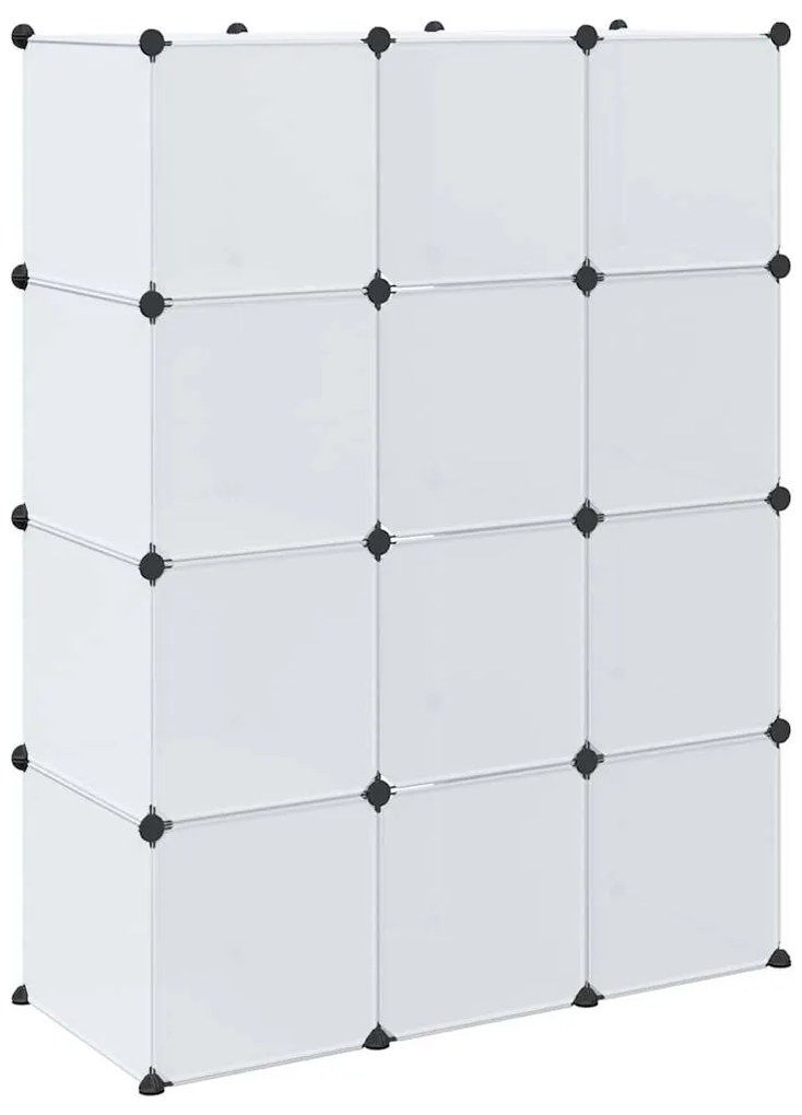 vidaXL Ντουλάπα Σπονδυλωτή 9 Τμήματα Άσπρη 109x36,5x143 εκ.
