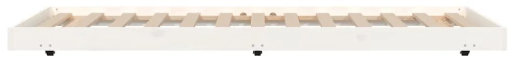 vidaXL Σκελετός Κρεβ. Χωρίς Στρώμα Λευκό 75x190 εκ Μασίφ Πεύκο
