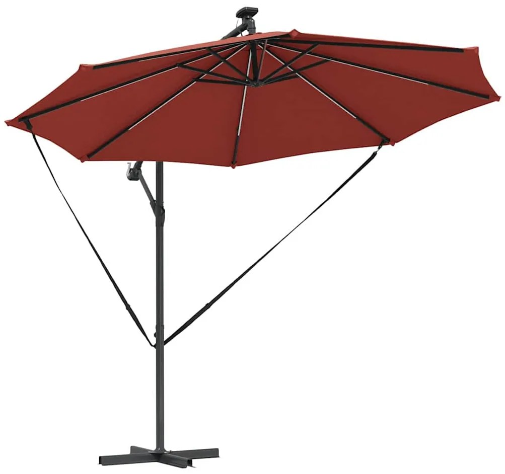 vidaXL Ομπρέλα Cantilever Banana Τερακότα 294 x 294 x 248 cm