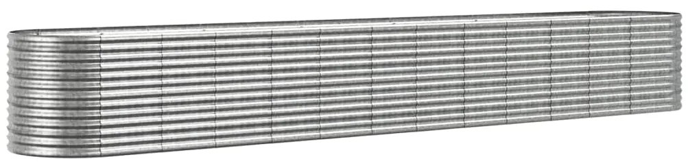 vidaXL Ζαρντινιέρα Ασημί 512x80x68 εκ. Ατσάλι με Ηλεκτρ. Βαφή Πούδρας