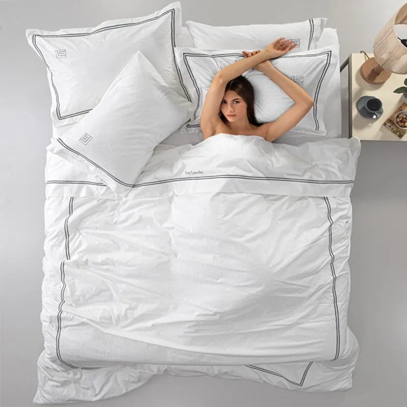 Σεντόνια King Size (Σετ) Guy Laroche Nice White - Anthracite