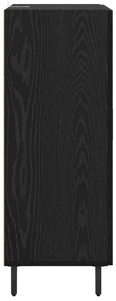 vidaXL Πλαϊνό γραφείο Μαύρη Οξυά 69,5 x 34 x 90 εκ. Επεξεργασμένο ξύλο